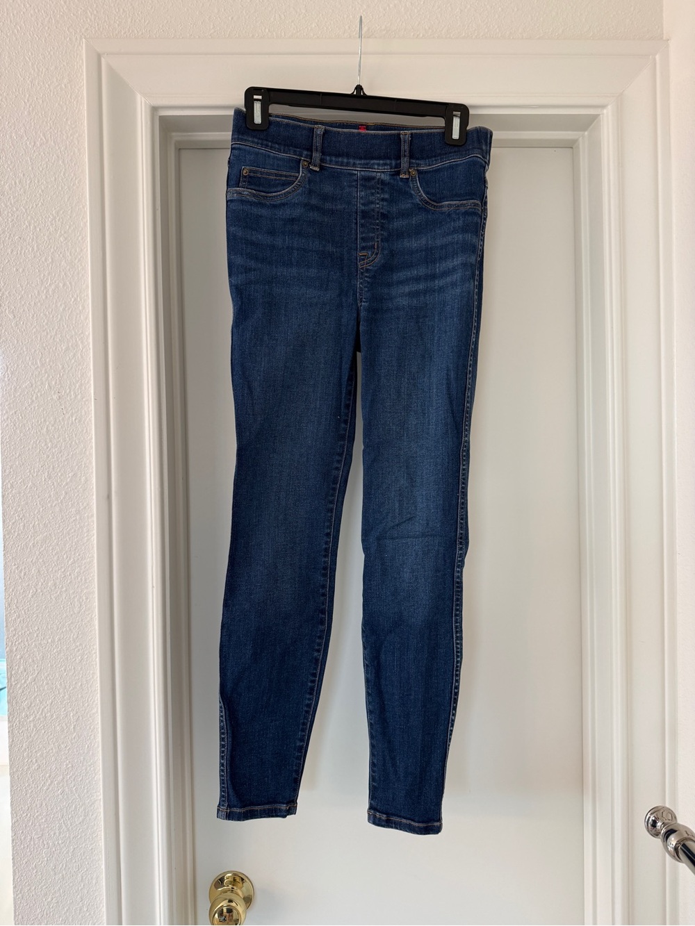 SPANX Women's Dark Blue High-Rise Skinny Jeans